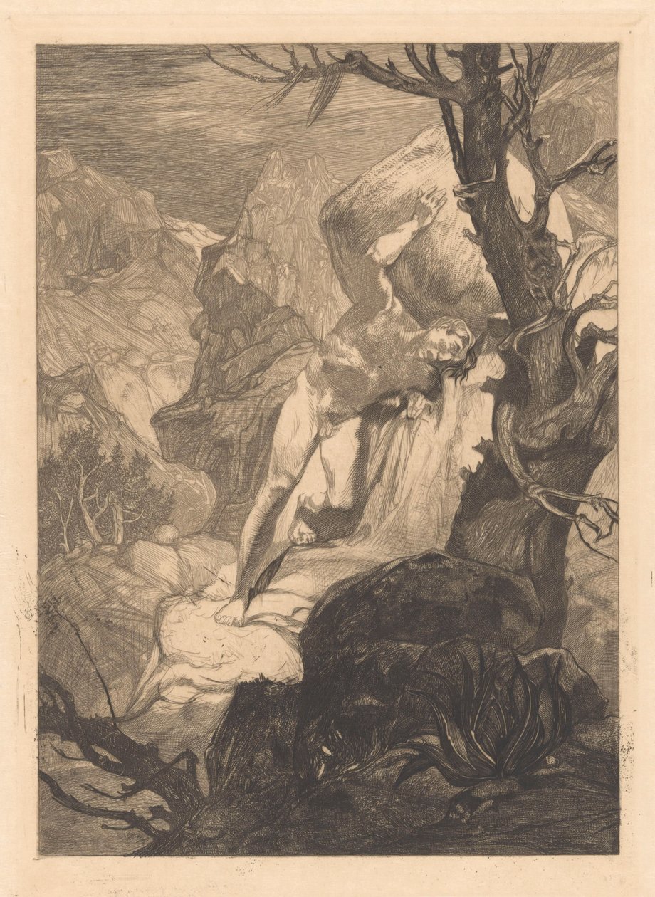 Ranny w skalistym krajobrazie autorstwa Johannes Josephus Aarts