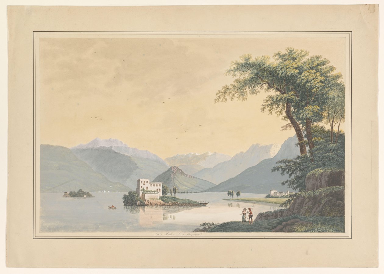 Widok na Isola Madre w jeziorze Maggiore autorstwa Johannes Josephus Aarts