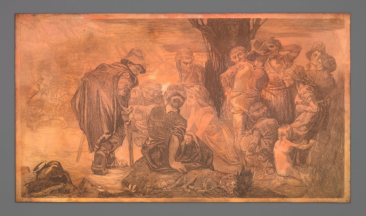 Grupa mężczyzn i kobiet na drzewie autorstwa Johannes Josephus Aarts
