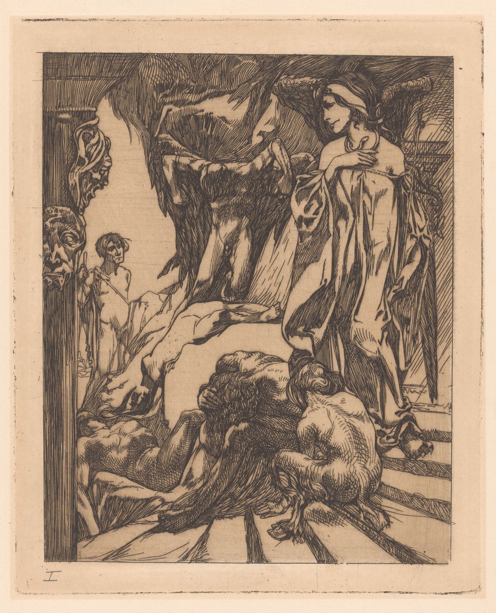 Edyp w sfinksie autorstwa Johannes Josephus Aarts