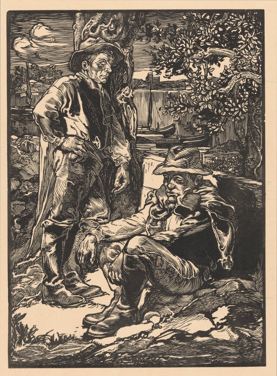 Odpoczywający pracownicy polderu autorstwa Johannes Josephus Aarts