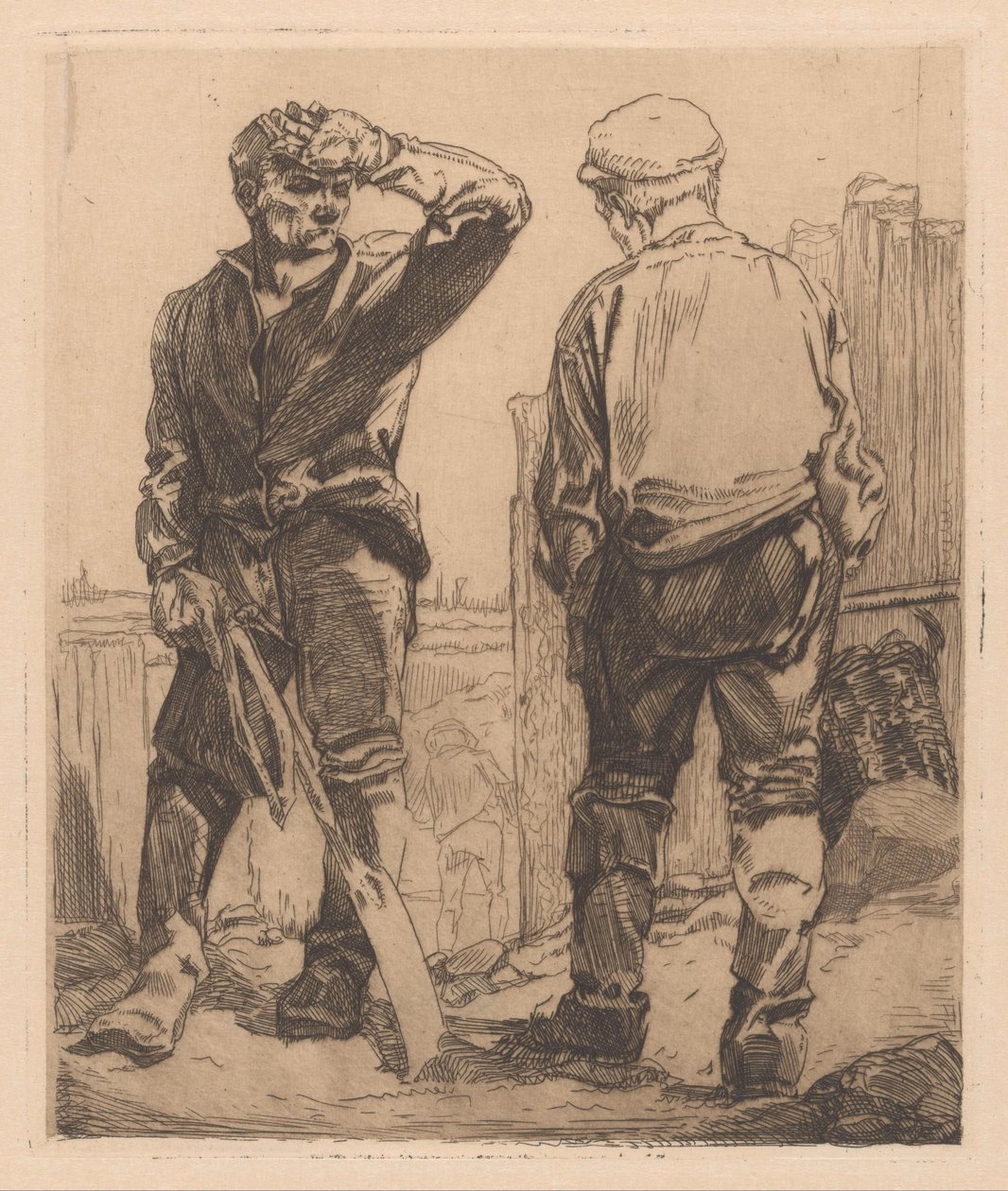 Dwóch pracowników autorstwa Johannes Josephus Aarts