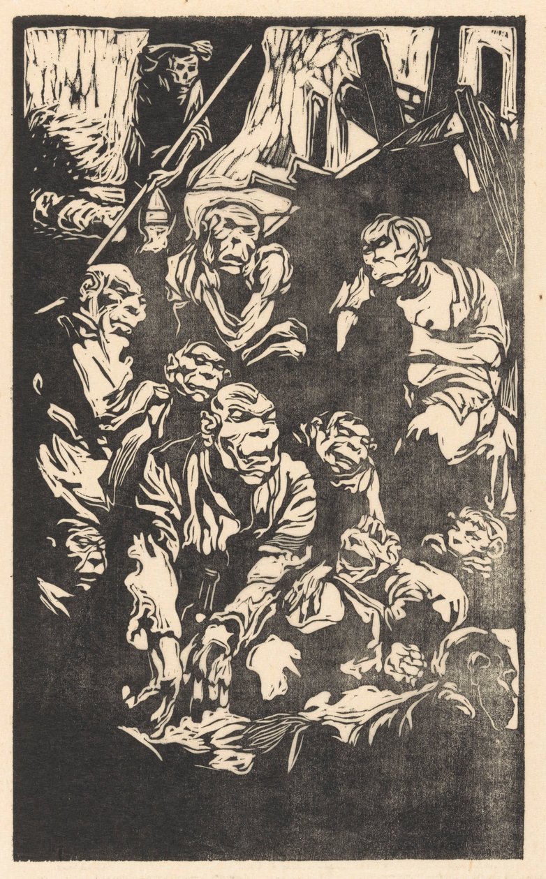 Siedzące istoty fantasy autorstwa Johannes Josephus Aarts