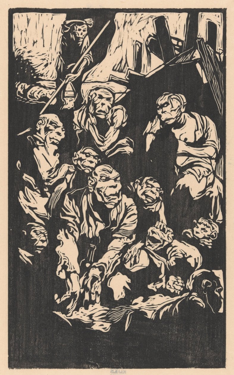 Siedzące istoty fantasy autorstwa Johannes Josephus Aarts