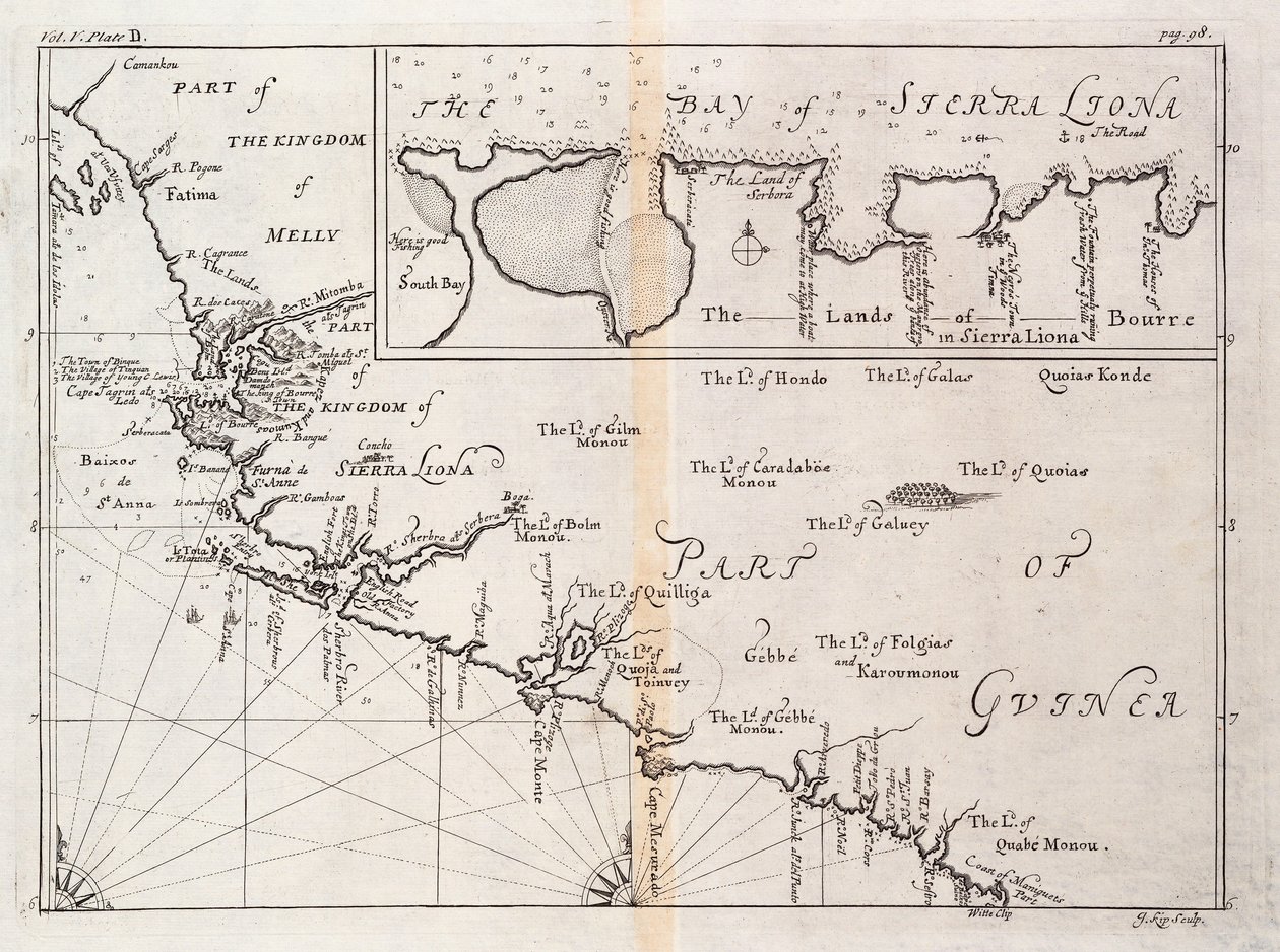 Wykres Sierra Leone, Afryka autorstwa Johannes Kip