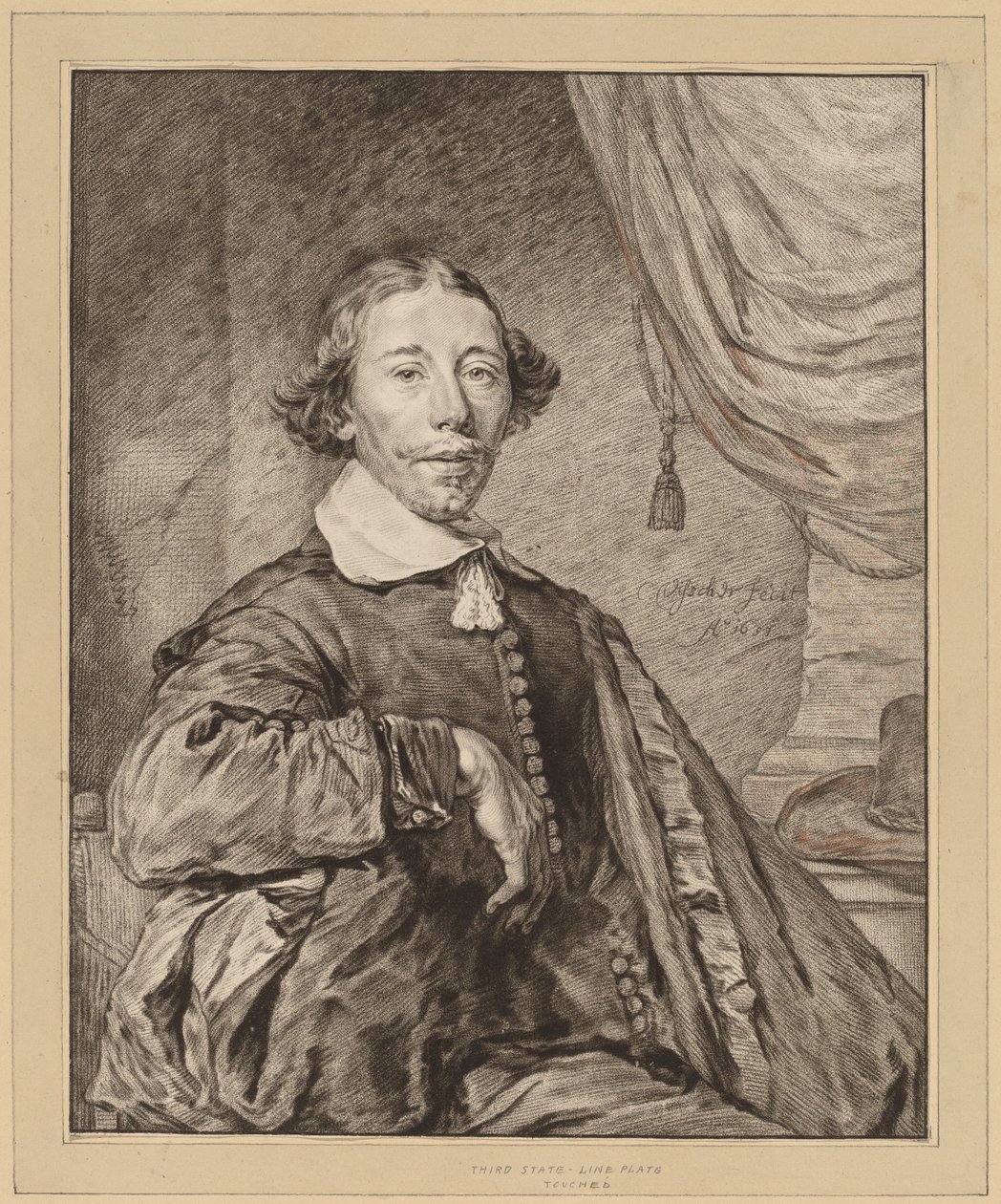 Portret siedzącego mężczyzny, 1771. autorstwa Johannes Kornlein