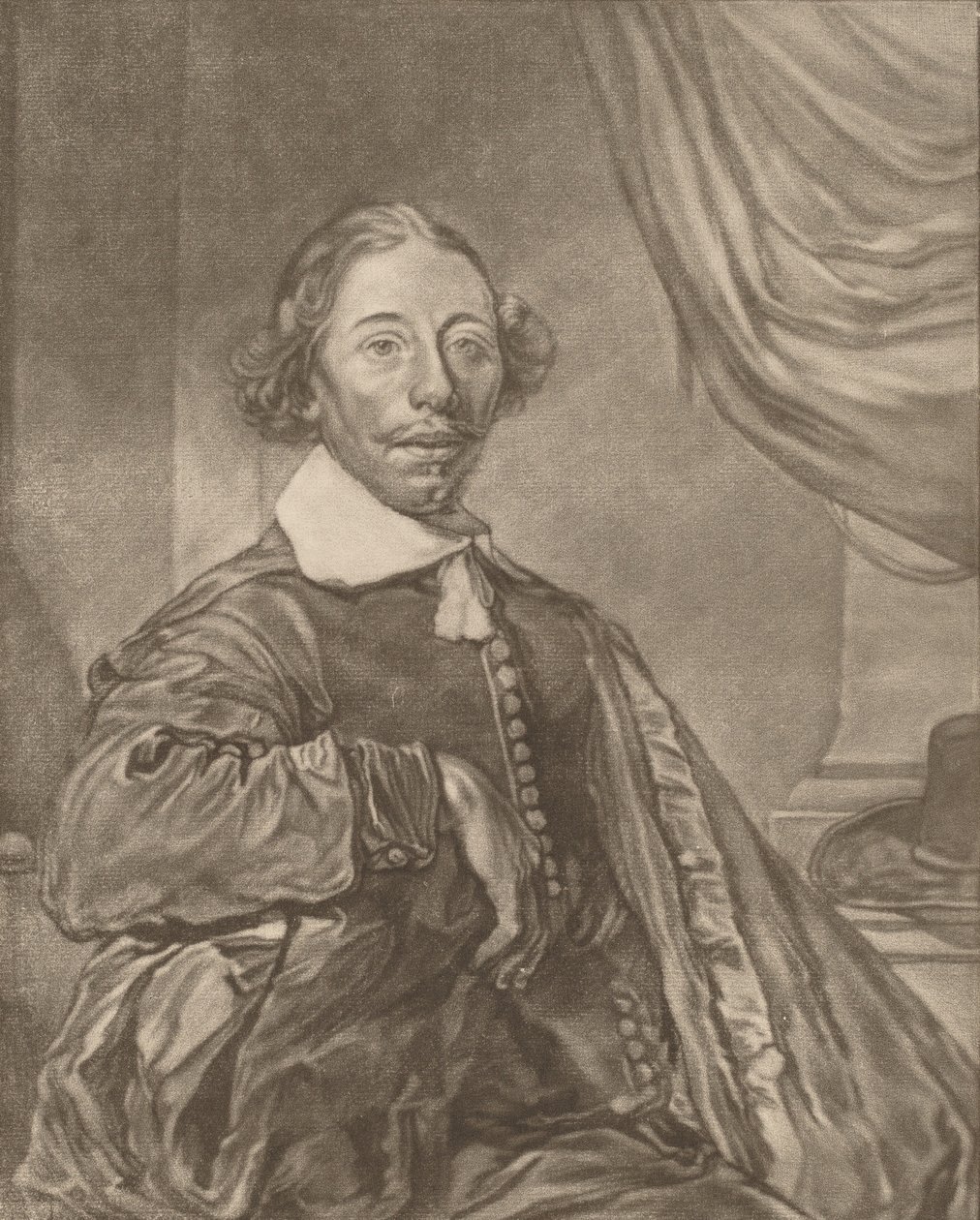 Portret siedzącego mężczyzny, 1771. autorstwa Johannes Kornlein