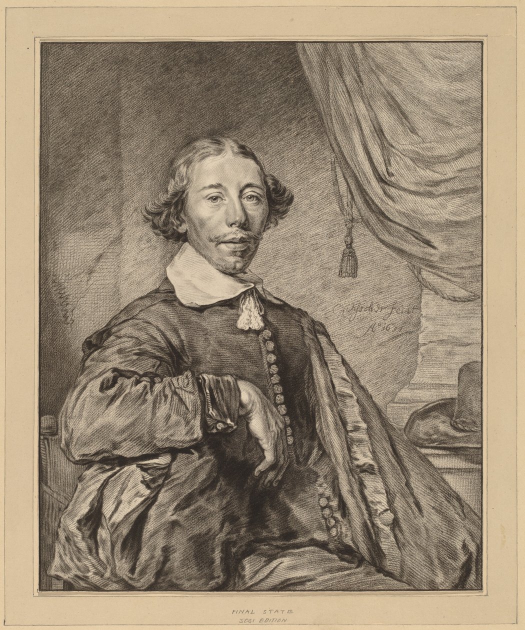 Portret siedzącego mężczyzny, 1771. autorstwa Johannes Kornlein