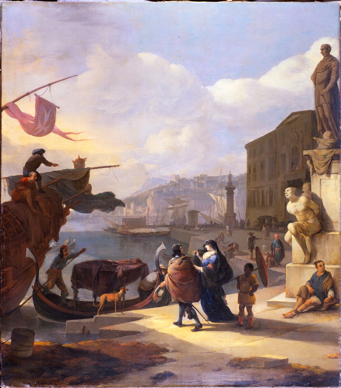 Capriccio śródziemnomorskiego portu autorstwa Johannes Lingelbach