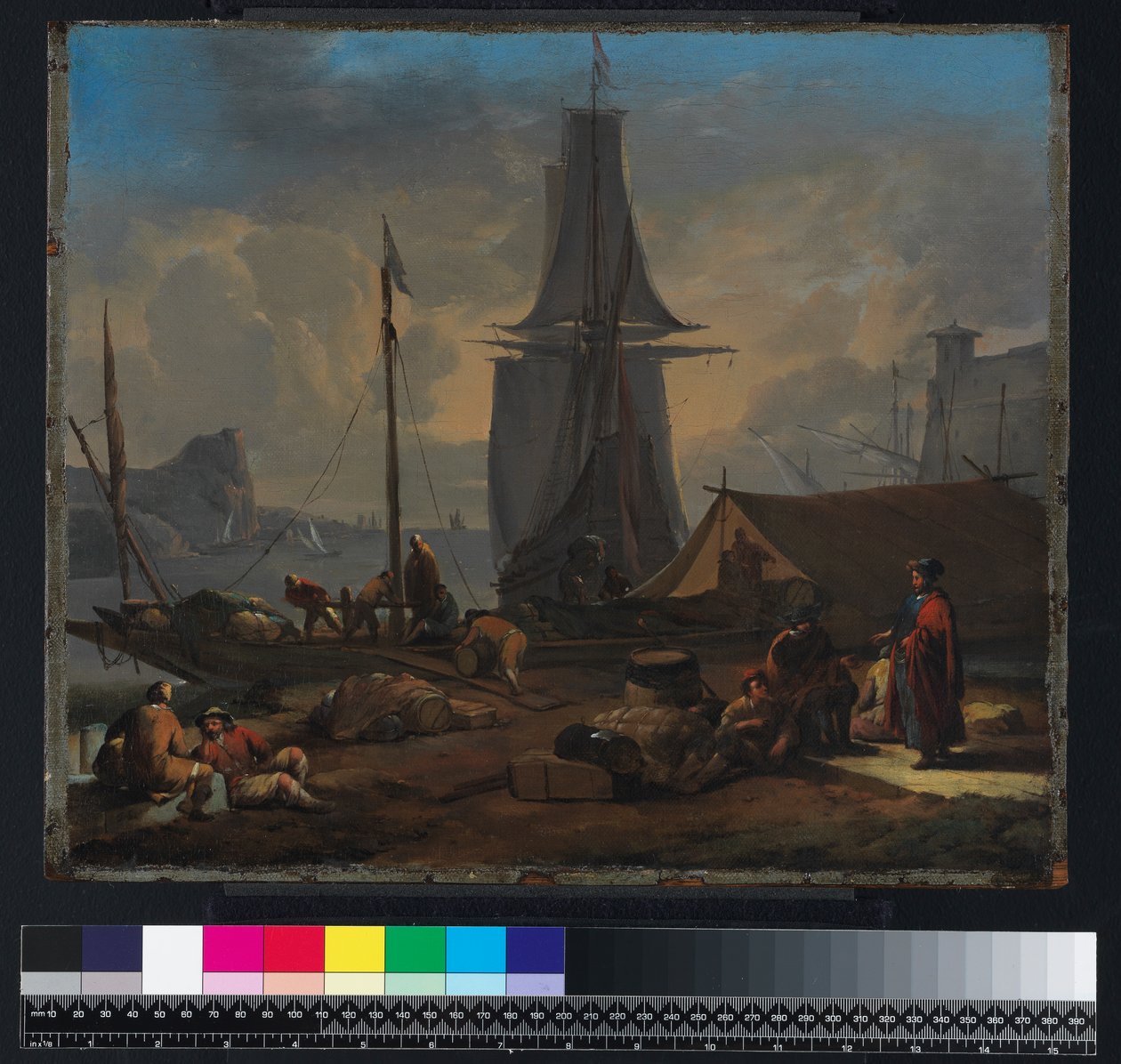Scena portowa, przed 1674 autorstwa Johannes Lingelbach
