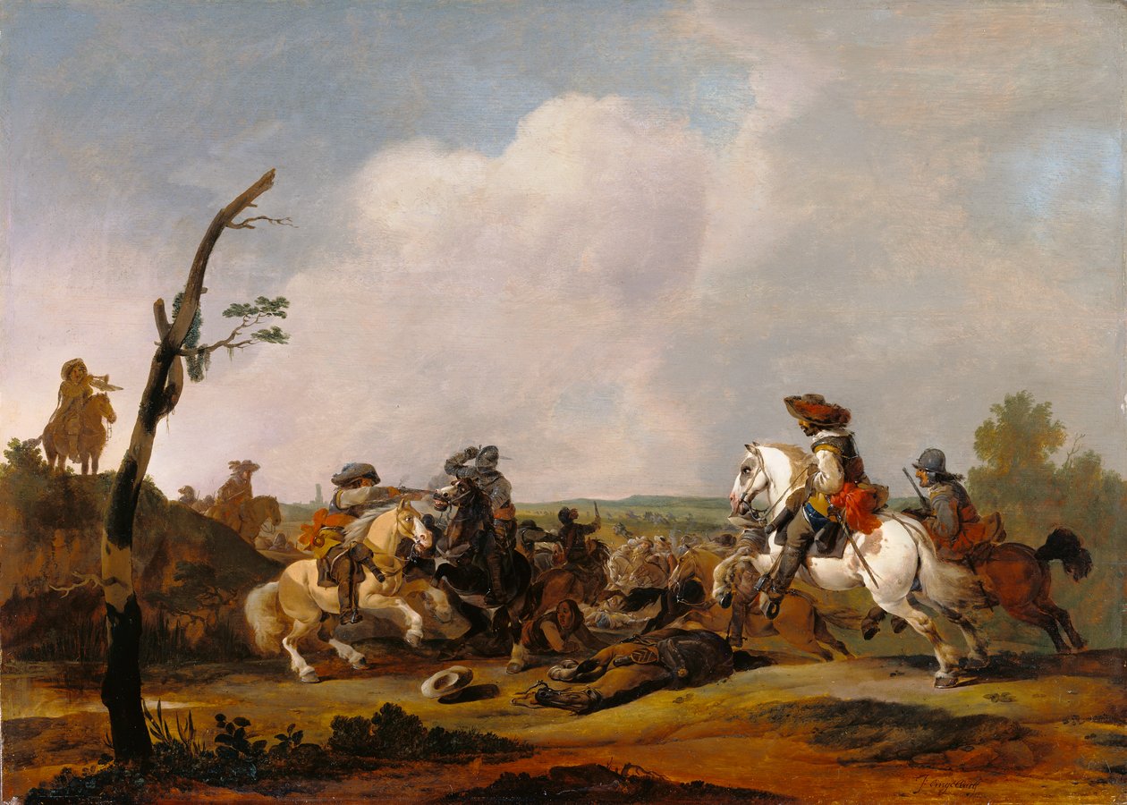 Scena bitewna, ok. 1651-52 autorstwa Johannes Lingelbach