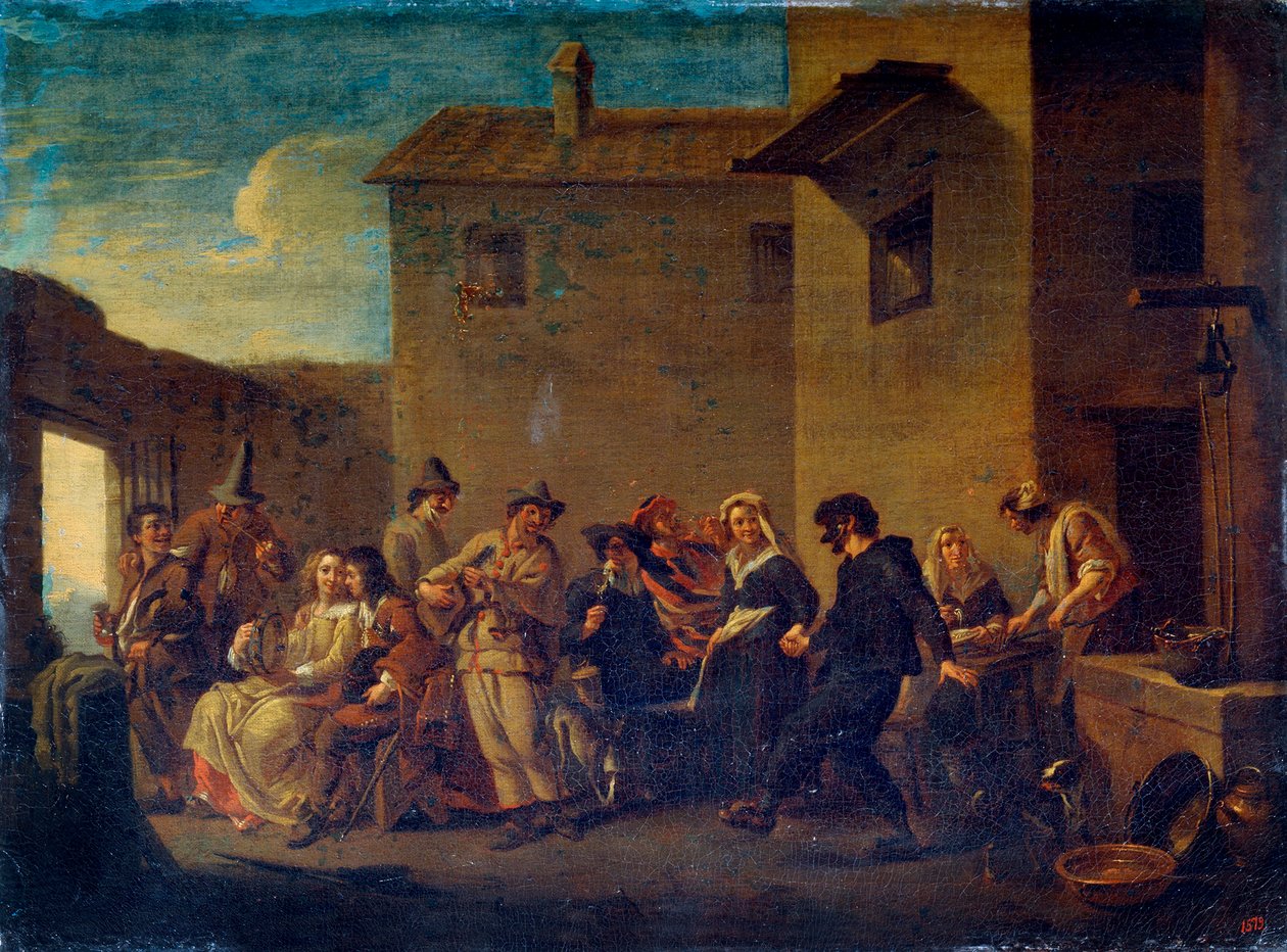 Karnawał w Wenecji, XVII wiek autorstwa Johannes Lingelbach