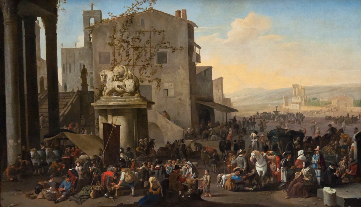 De Campo Vaccino ( Forum Romanum) w Rzymie autorstwa Johannes Lingelbach