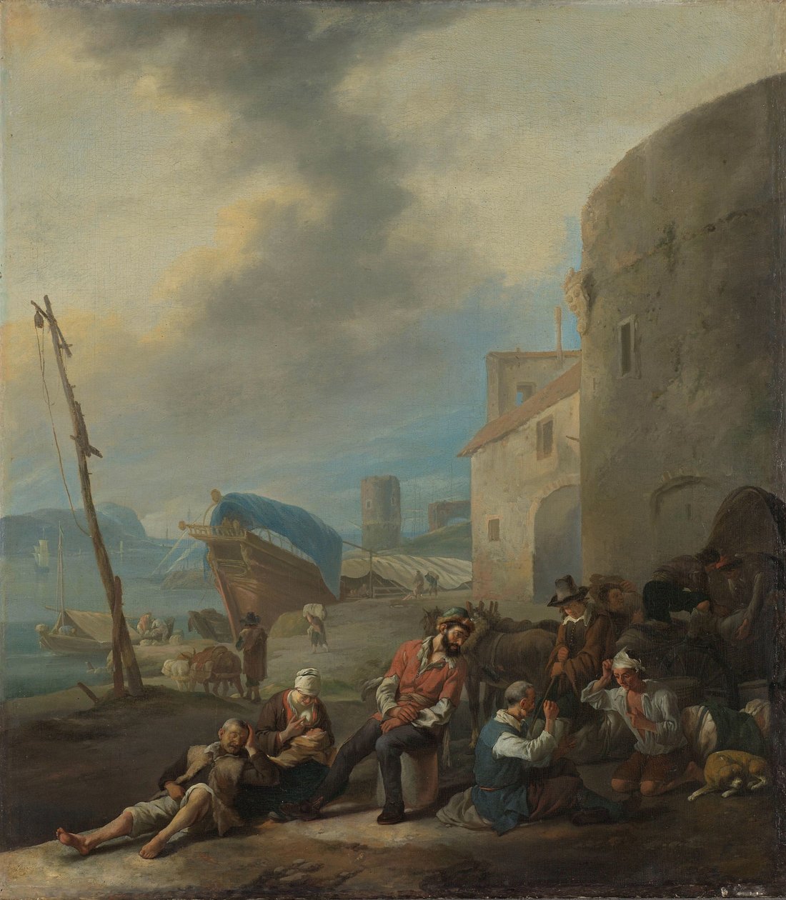 Włoski port autorstwa Johannes Lingelbach