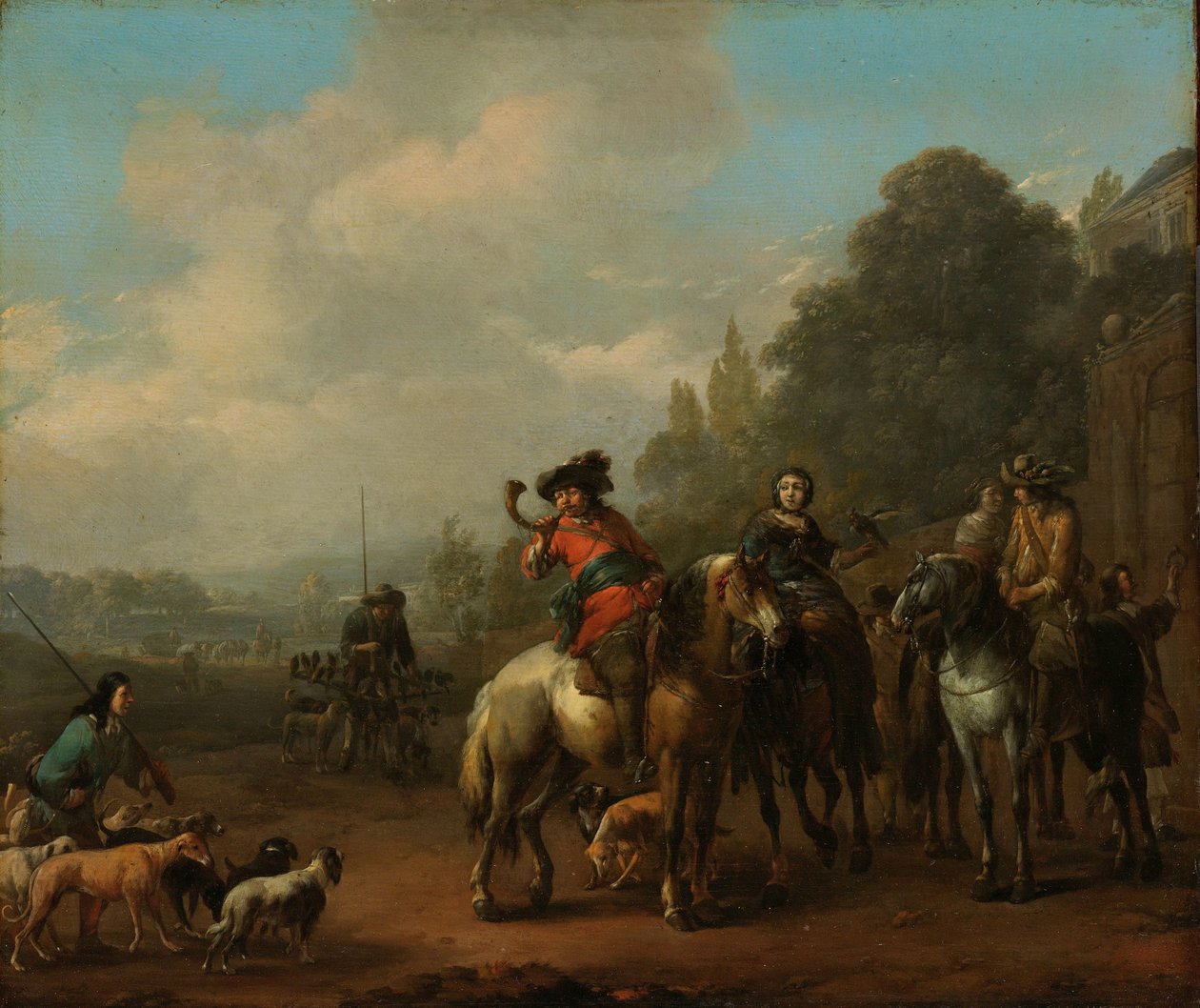 Powrót z polowania autorstwa Johannes Lingelbach