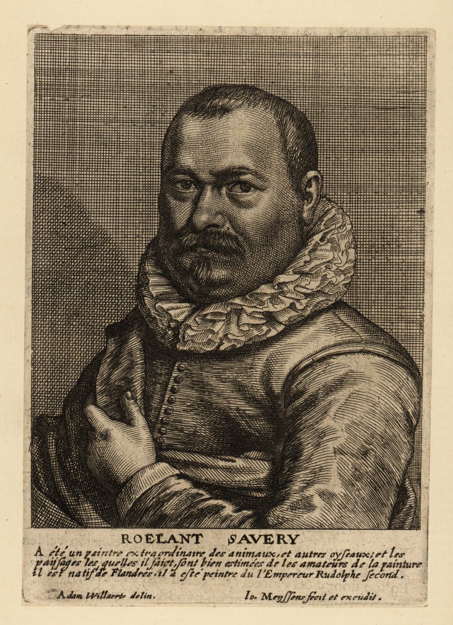 Portret Roelanta Savery, urodzonego we Flandrii holenderskiego malarza Złotego Wieku autorstwa Johannes Meyssens