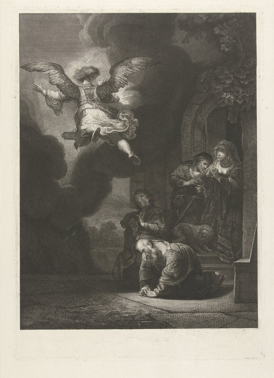 Anioł opuszcza Tobiasza i jego rodzinę autorstwa Johannes Pieter de Frey