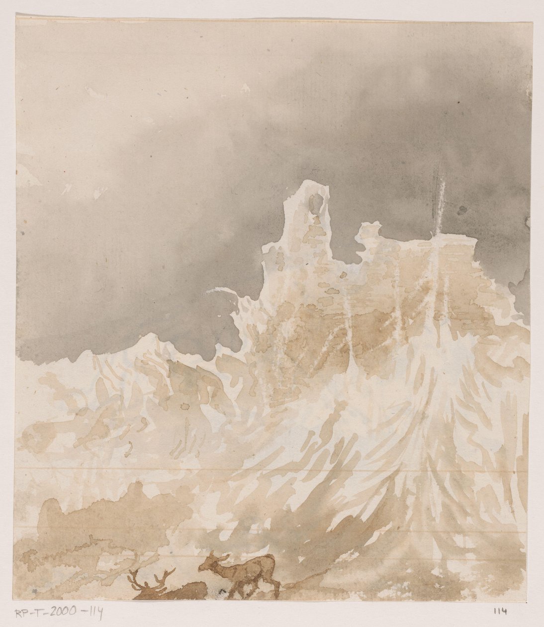 Ruiny w Ardenach autorstwa Johannes Tavenraat (signed by artist)