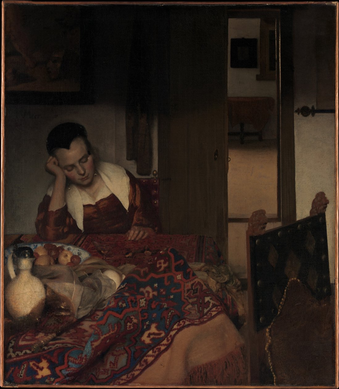 Ein schlafendes Mädchen autorstwa Johannes Vermeer