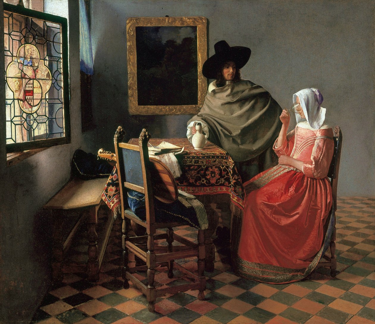 Das Weinglas autorstwa Johannes Vermeer
