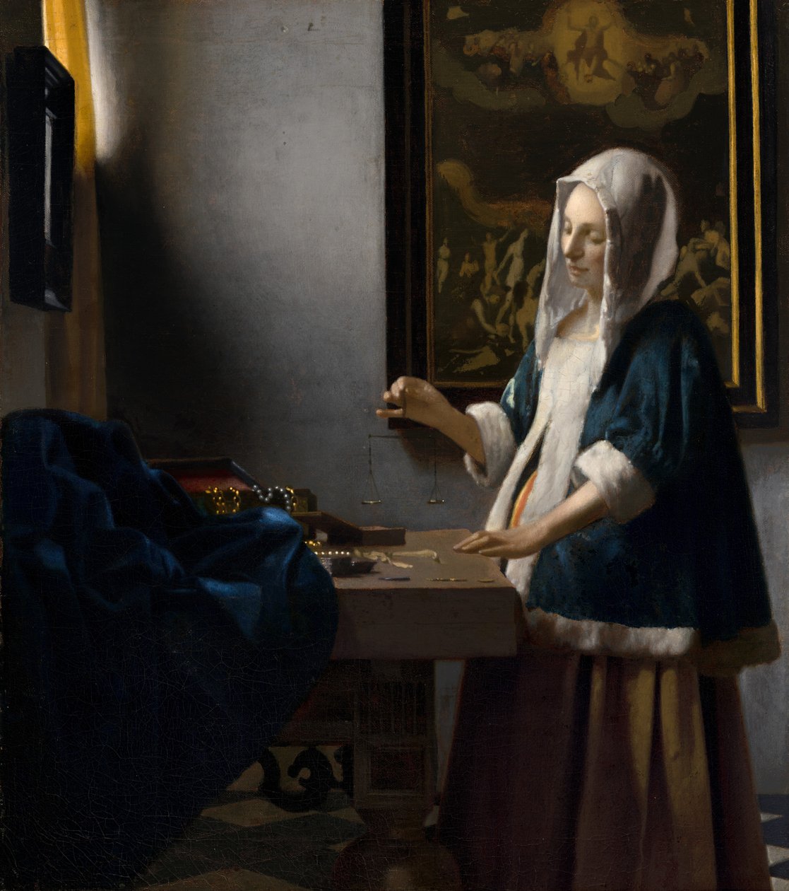 Kobieta trzymająca równowagę autorstwa Johannes Vermeer