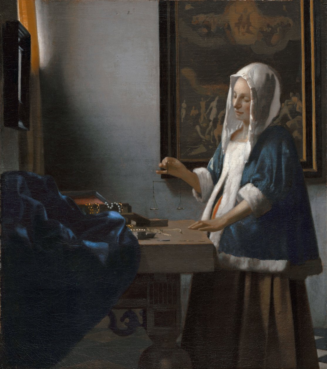 Kobieta trzymająca równowagę autorstwa Johannes Vermeer
