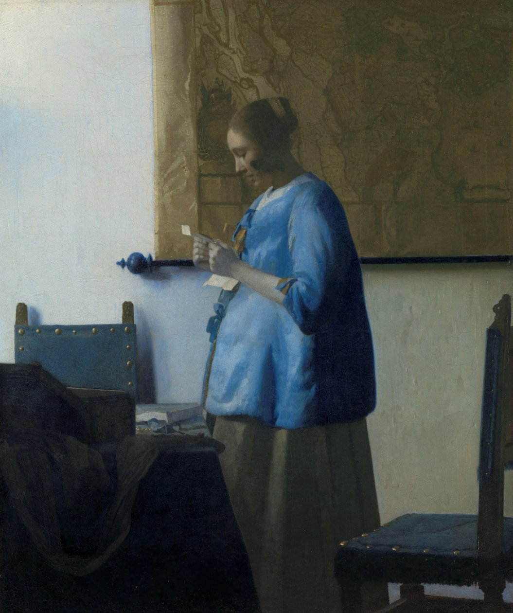Kobieta na niebiesko czytająca list Kobieta czytająca list autorstwa Johannes Vermeer