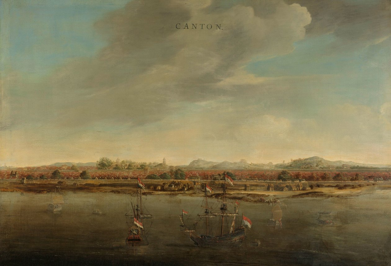 Widok na Kanton w Chinach Widok na Kanton, Chiny autorstwa Johannes Vinckboons (attributed to)