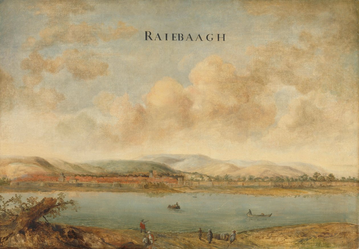 Widok na miasto Raiebaagh w Visiapoer w Indiach, ok. godz. 1662-3 autorstwa Johannes Vinckeboons