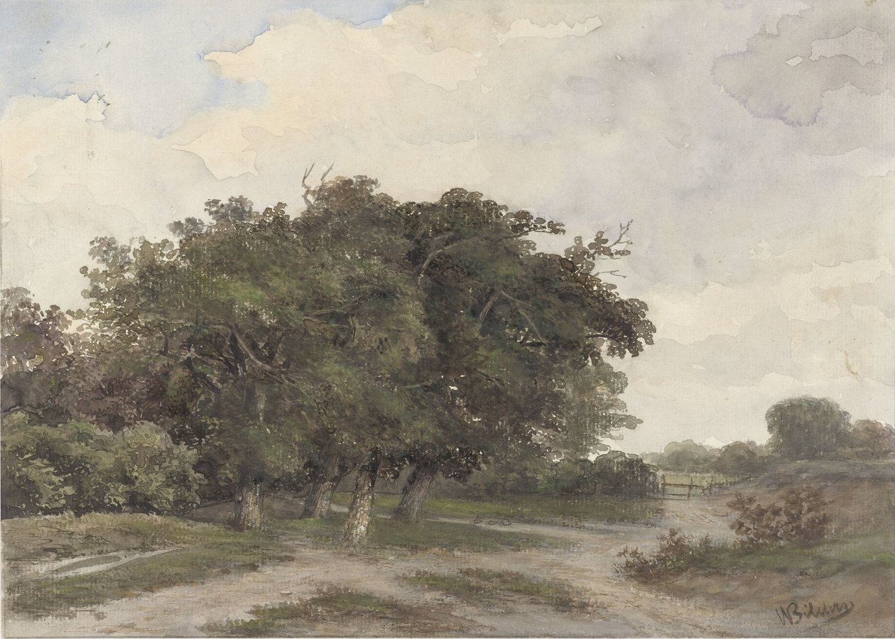 Krajobraz z drzewami autorstwa Johannes Warnardus Bilders
