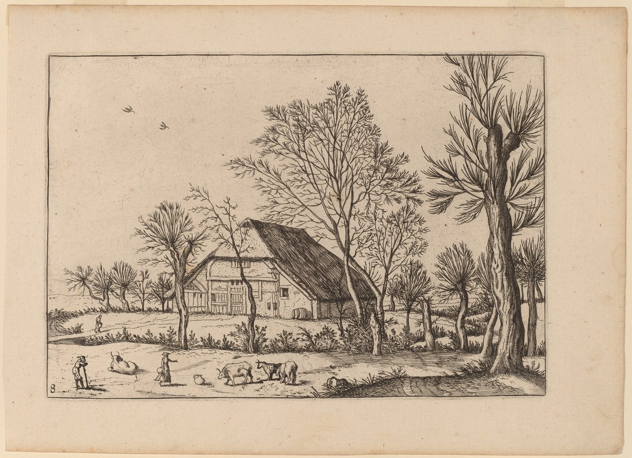 Gospodarstwo rolne autorstwa Johannes and Lucas van Doetechum after Master of the Small Landscapes