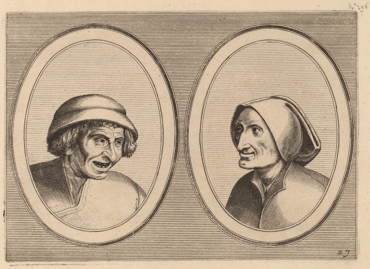 „Keesje Licht-hart” i „Verblinde Swaen” autorstwa Johannes and Lucas van Doetechum after Pieter Bruegel the Elder
