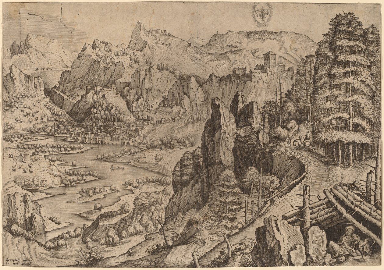 Magdalena pokutująca autorstwa Johannes and Lucas van Doetechum after Pieter Bruegel the Elder