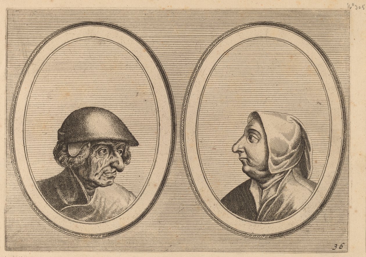 „Schonckje Wel-drocht” i „Pronckje Heel-volmaeckt” autorstwa Johannes and Lucas van Doetechum after Pieter Bruegel the Elder