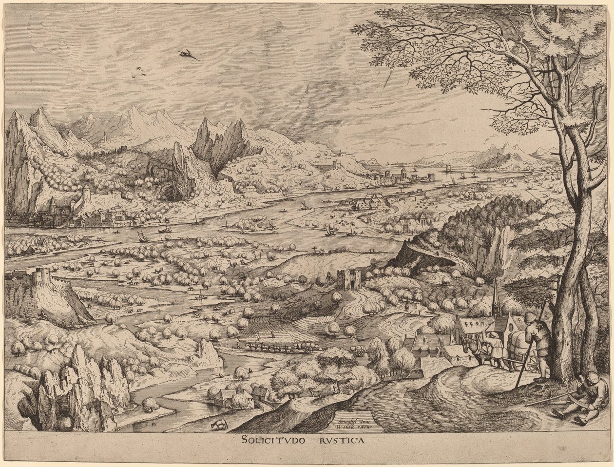 Rustykalne obawy autorstwa Johannes and Lucas van Doetechum after Pieter Bruegel the Elder