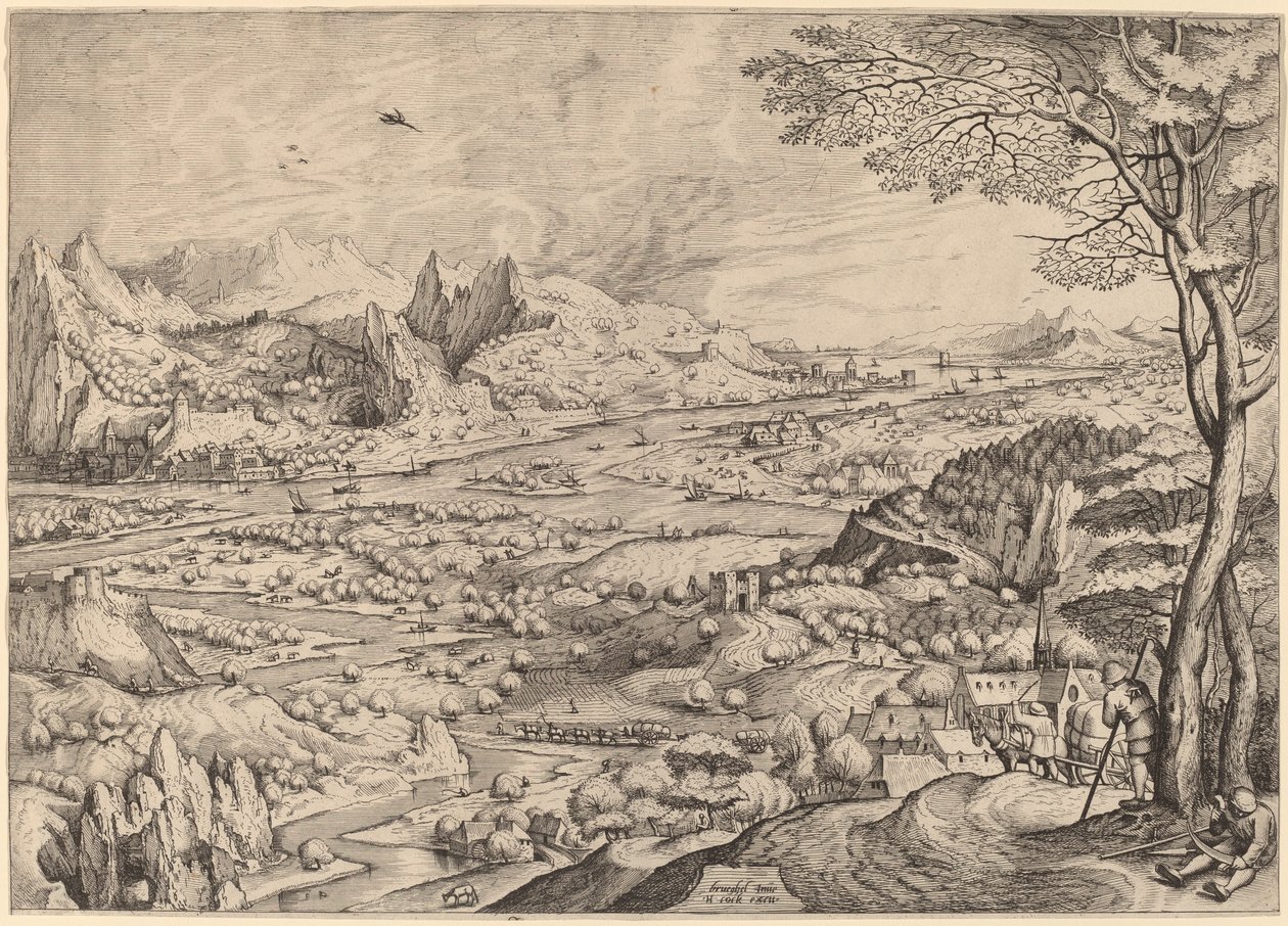 Rustykalne obawy autorstwa Johannes and Lucas van Doetechum after Pieter Bruegel the Elder