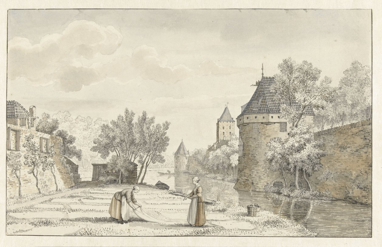 Widok na Plompetoren w Utrechcie autorstwa Johannes de Bosch