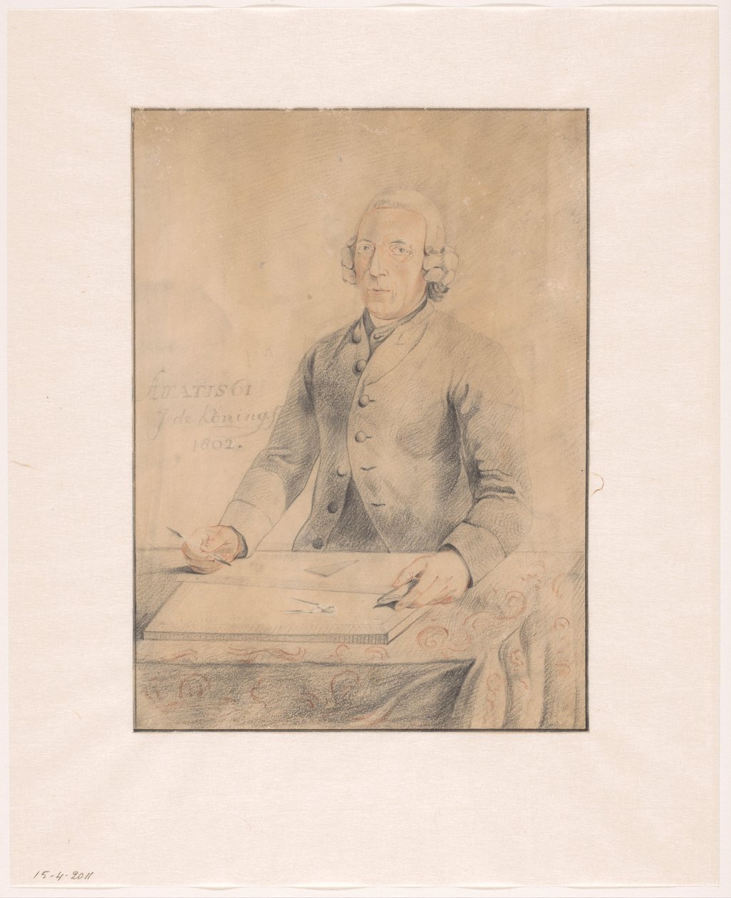 Portret Pietera Pickée autorstwa Johannes de Koning (signed by artist)