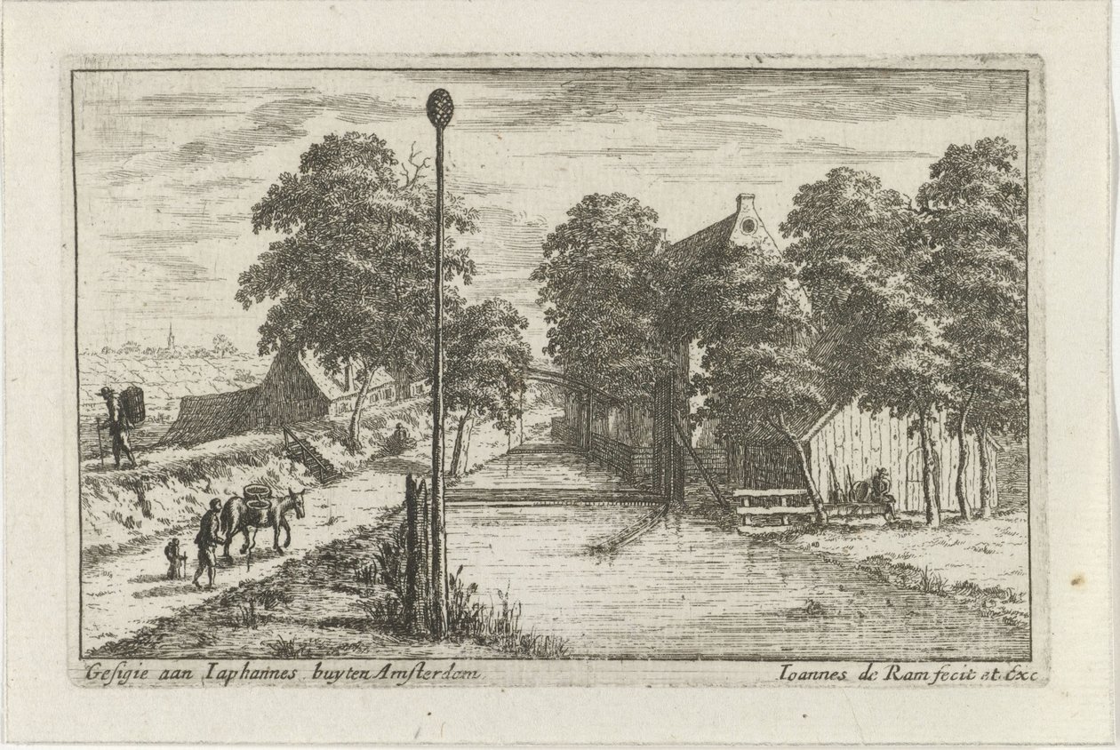 Widok Jaapa Hannesa Gesigie aan Iaphanes kupuje Amsterdam (tytuł na obiekcie) autorstwa Johannes de Ram