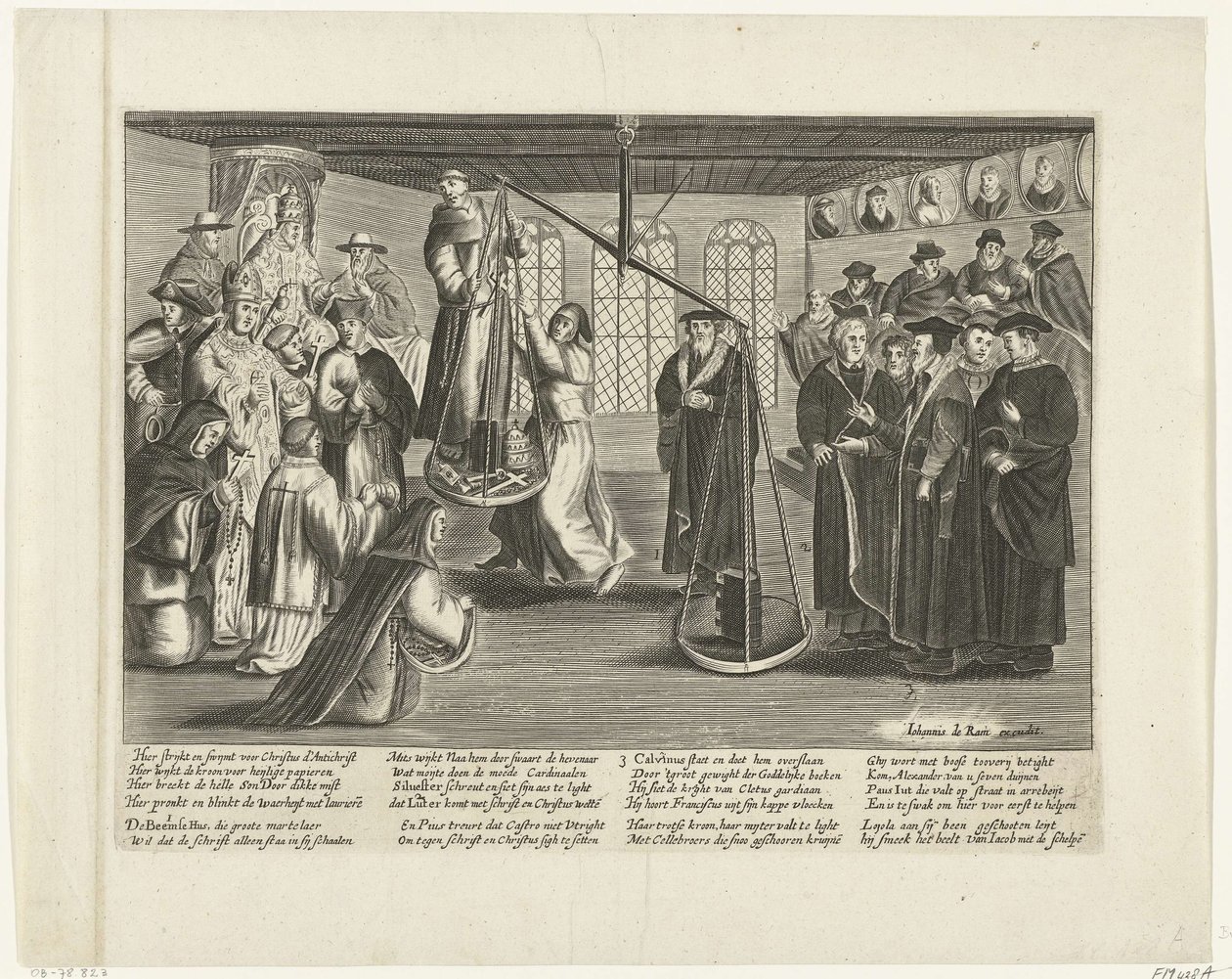 Ważenie Biblii, 1660 autorstwa Johannes de Ram