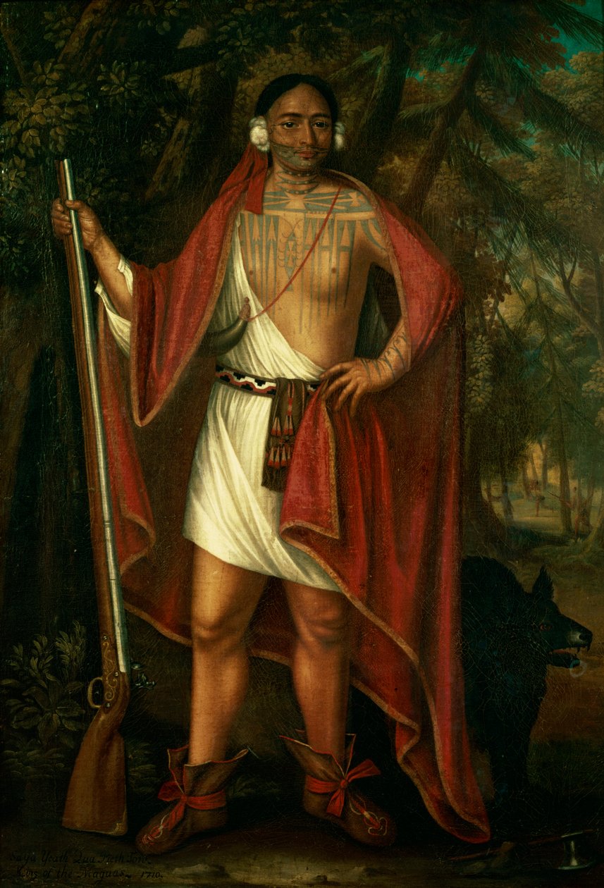 Sa Ga Yeath Qua Pieth Ton, król Maguas, 1710 autorstwa Johannes or Jan Verelst