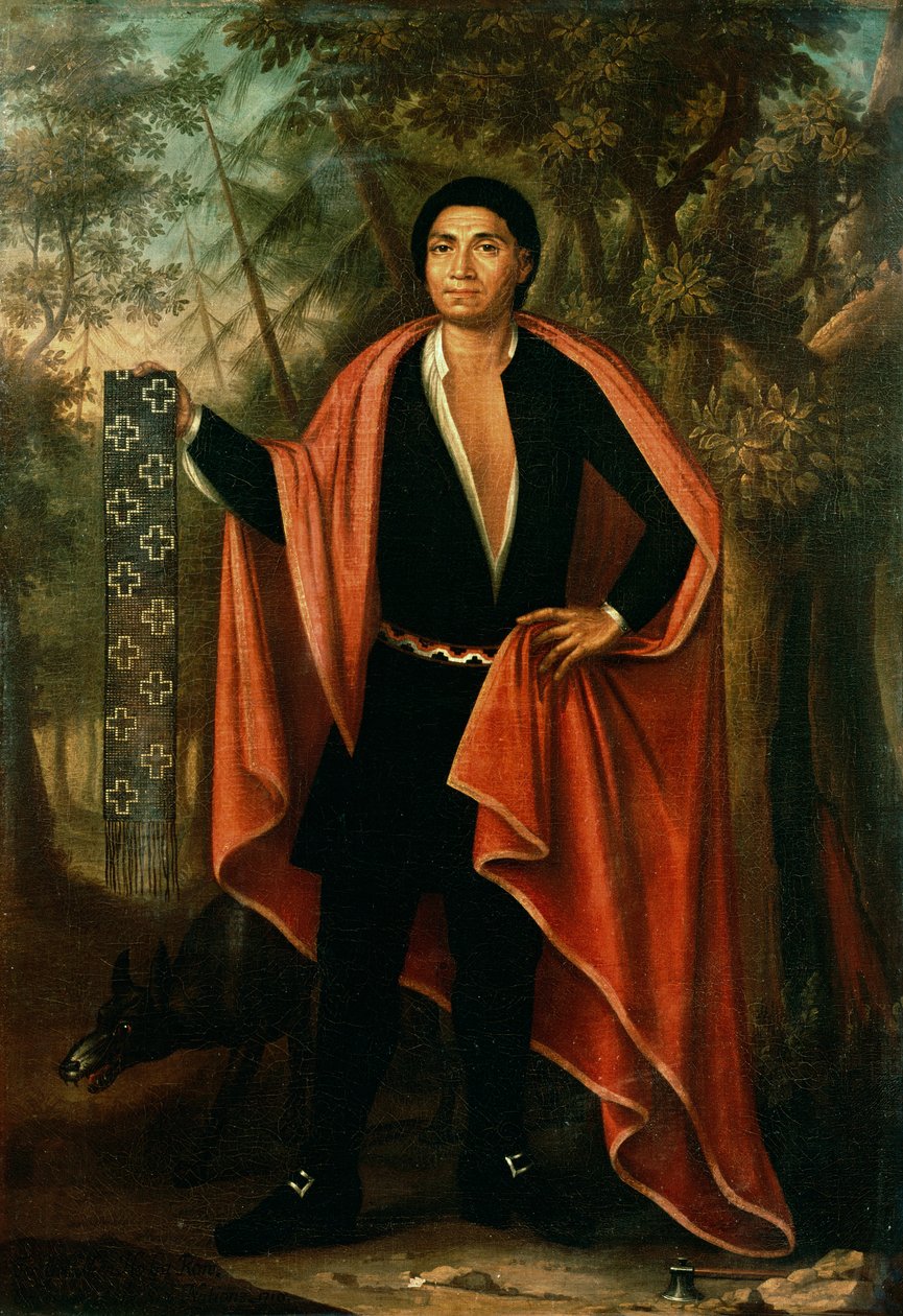 Tac Yec Neen Ho Gar Ton, Cesarz Sześciu Narodów, 1710 autorstwa Johannes or Jan Verelst