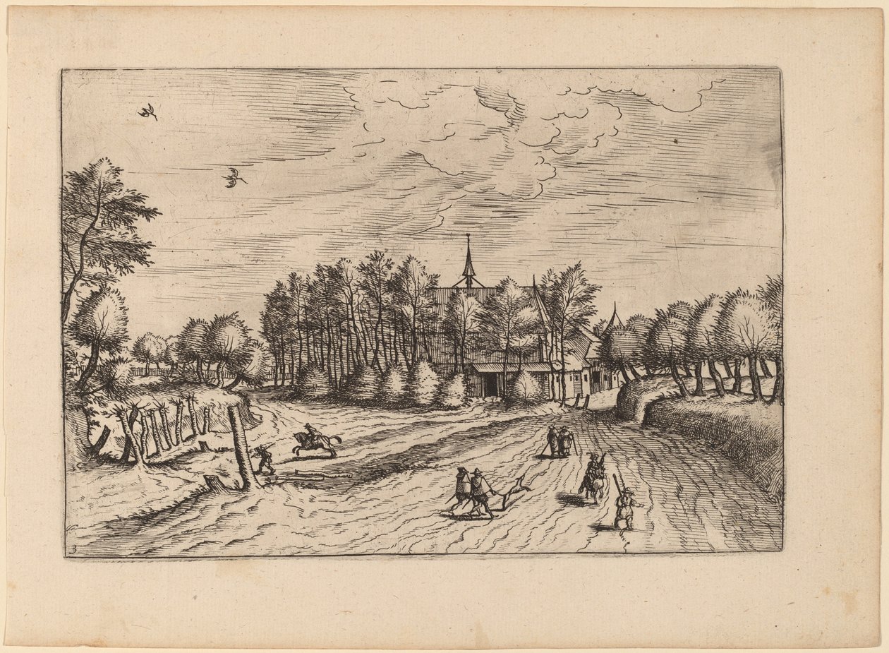 Gospodarstwo rolne autorstwa Johannes van Doetechum, the Elder and Lucas