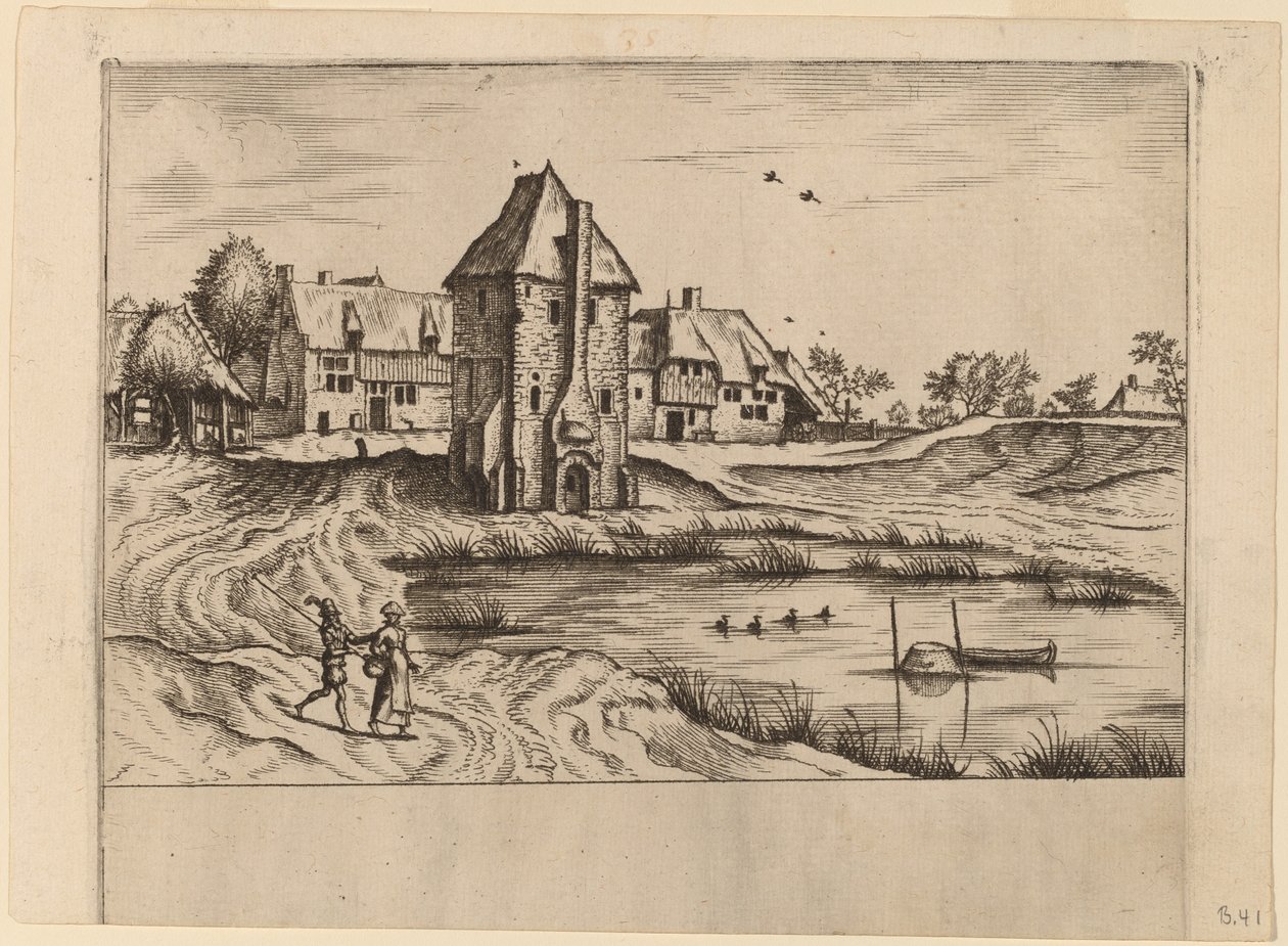 Farmy autorstwa Johannes van Doetechum, the Elder and Lucas