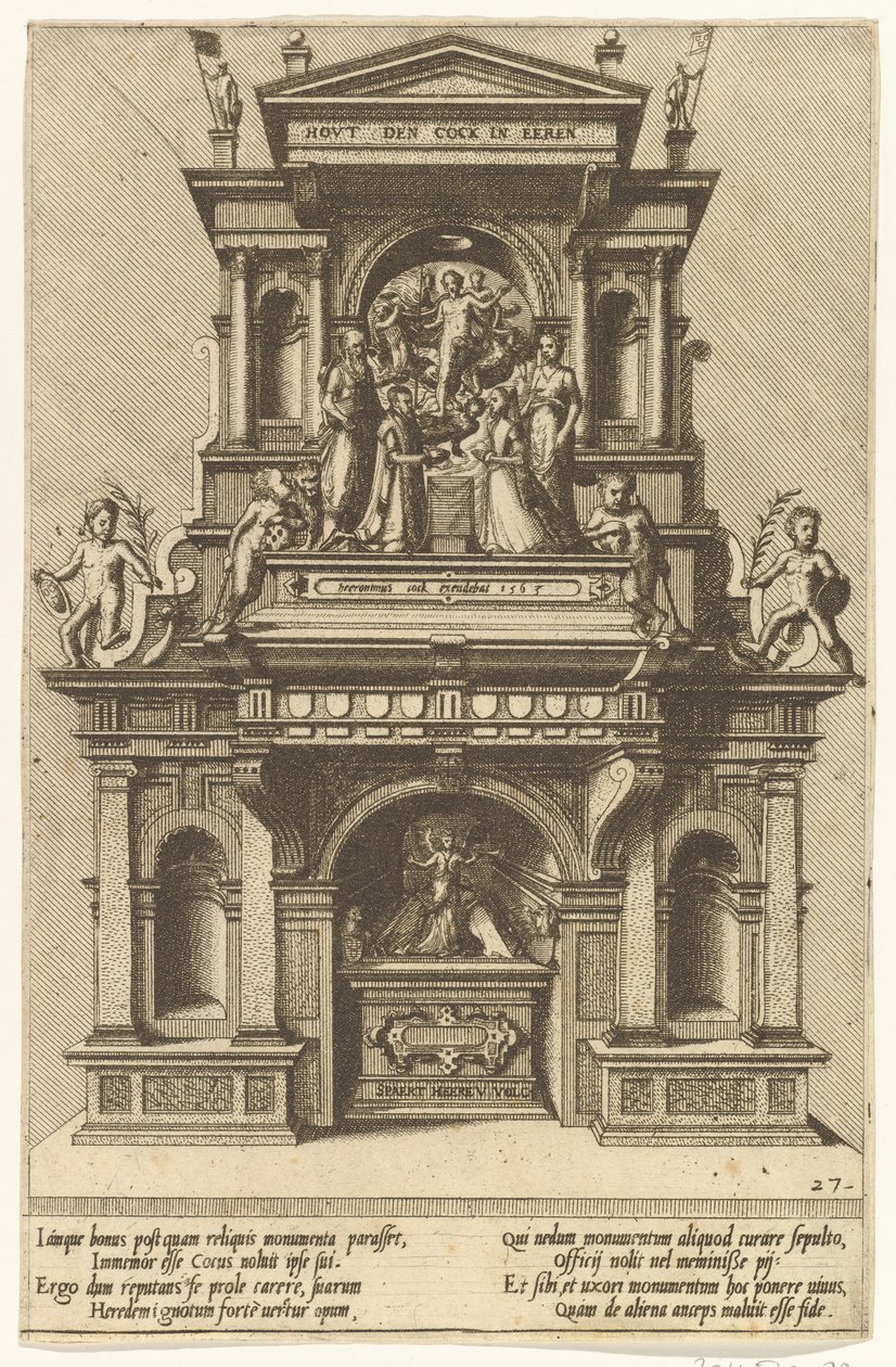 Cœnotaphiorum 27, 1563. Twórcy: Johannes van Doetecum I, Lucas van Doetecum. autorstwa Johannes and Lucas van Doetecum