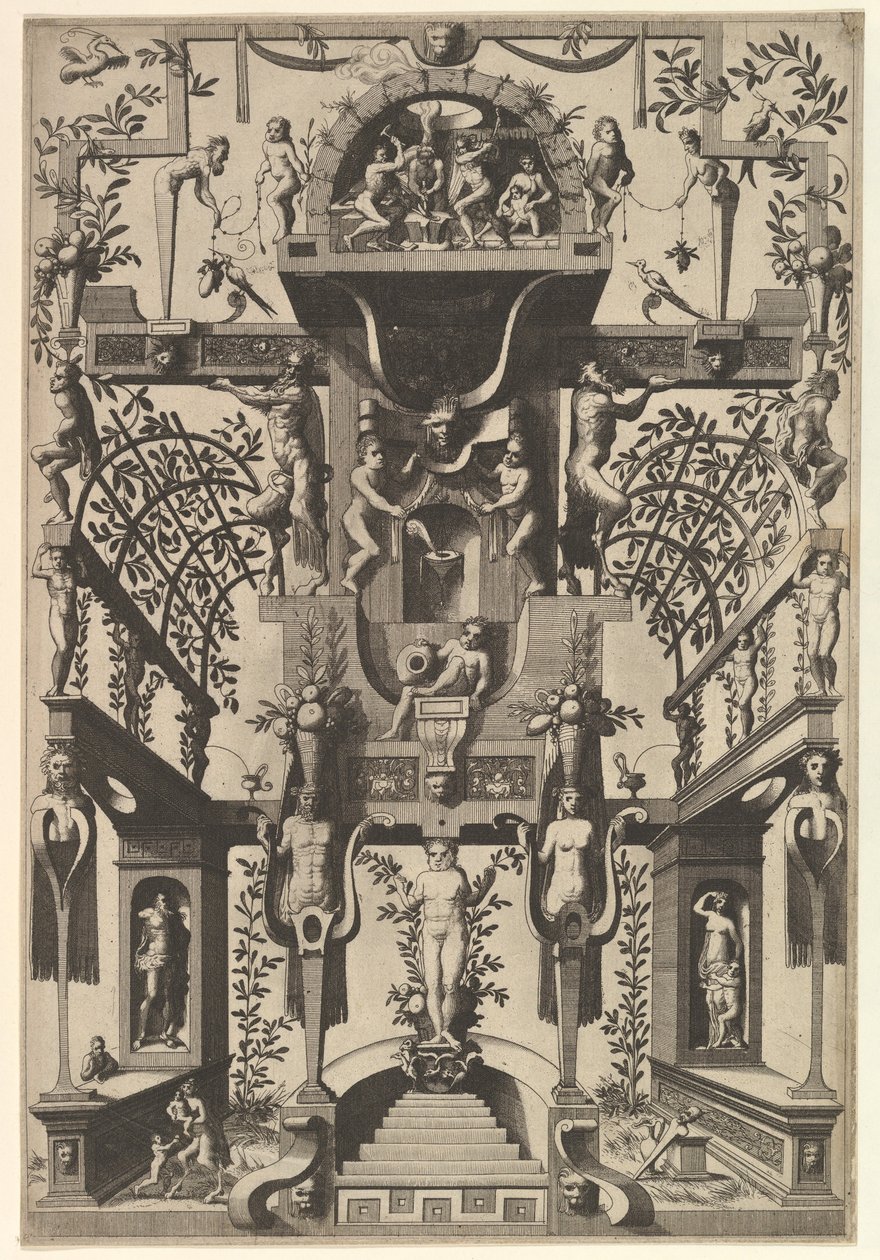 Nowoczesna dekoracja groteskowa, 1557. autorstwa Johannes van Doetecum I