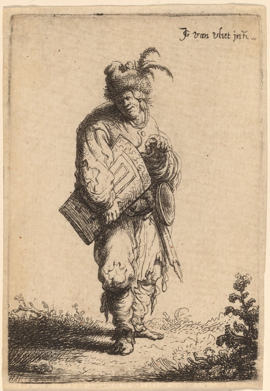 Gracz liry korbowej autorstwa Johannes van Vliet