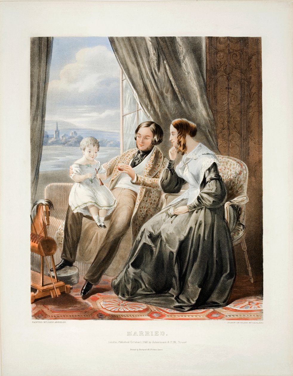Małżeństwo, litografia Thomasa Fairlanda (1804-52), wydana przez Ackermann and Co., 1840 autorstwa John Absolon