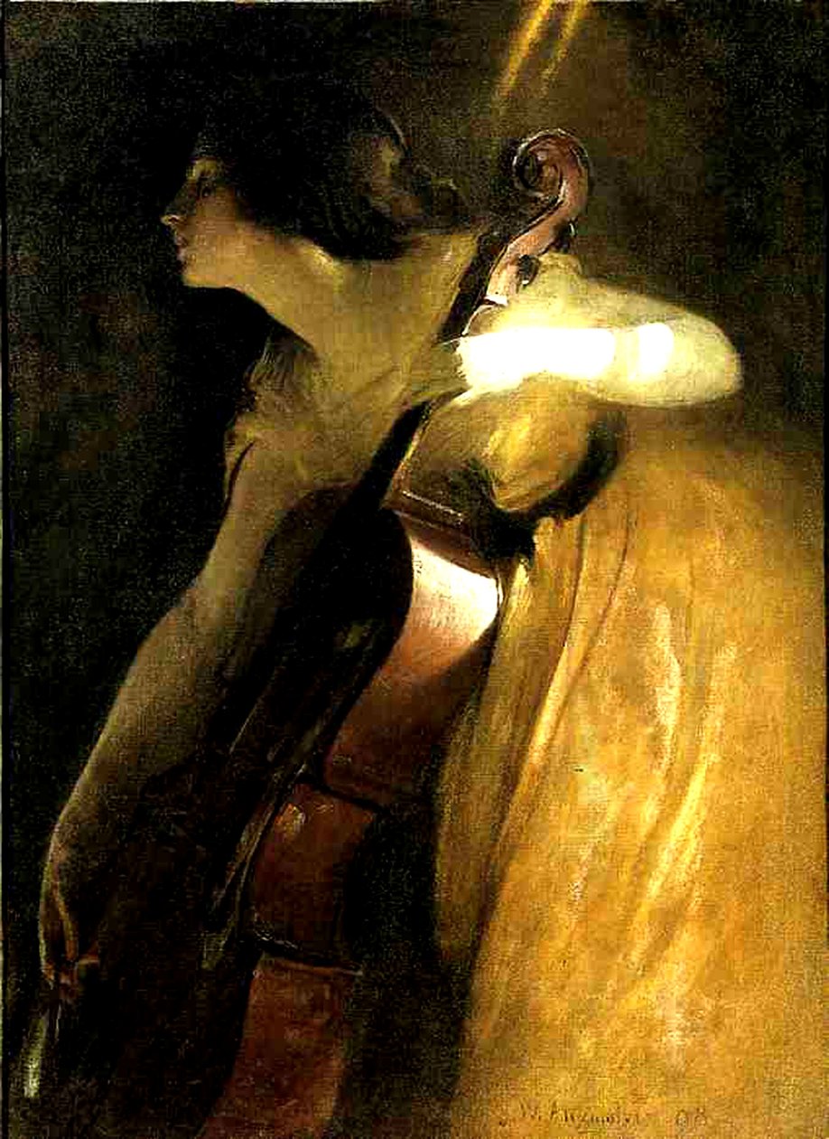 Wiolonczelista, 1898 autorstwa John Alexander