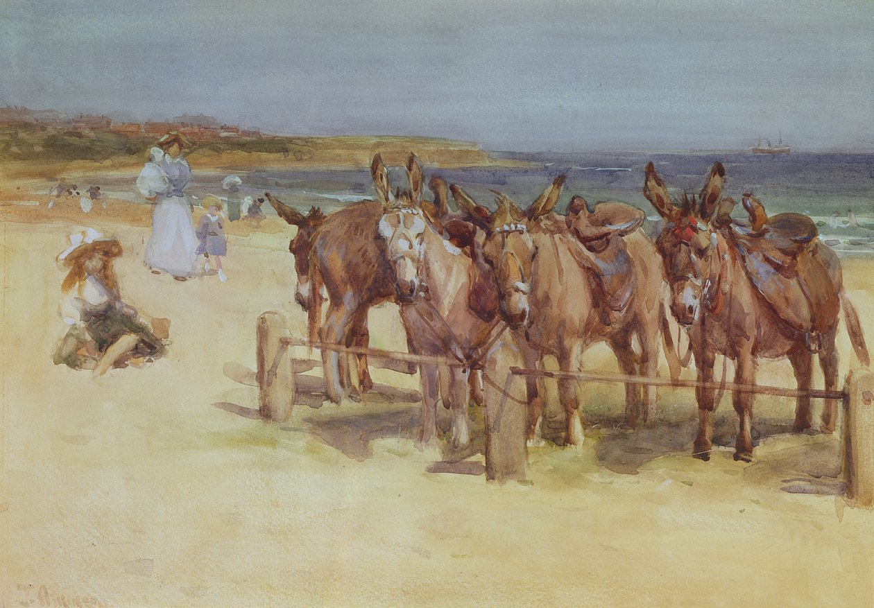 The Longsands, Tynemouth, Northumberland (toaleta i kolor nadwozia na papierze) autorstwa John Atkinson